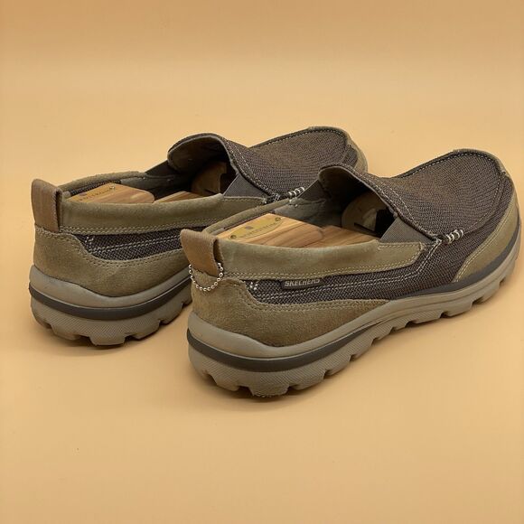 Skechers Superior Milford Casual Loafers Men's US 11 Light Brown Relaxed Fit - Picture 12 of 16